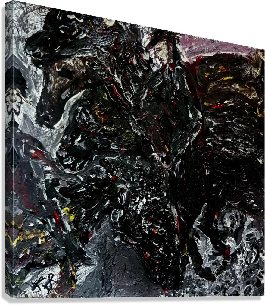 20250213 102442 Cowboys cutting the herd Canvas Print