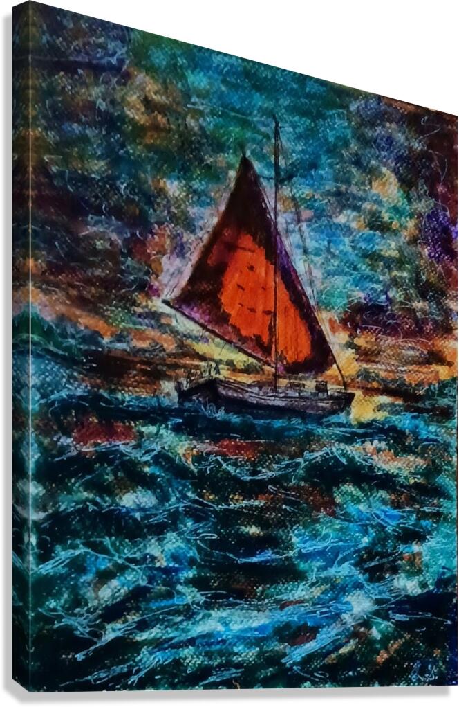20231126 091413 sailing Canvas Print