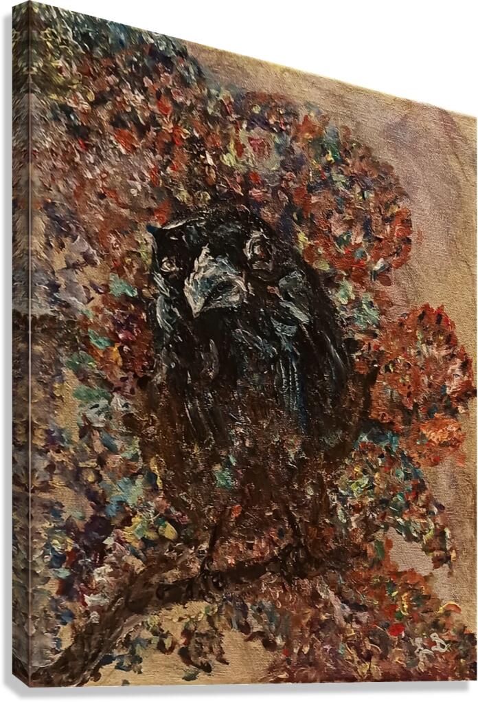 20231207 233010 crow Canvas Print