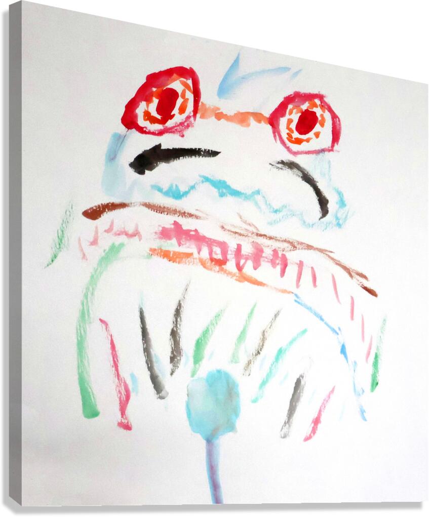 Grumpy Frog Canvas Print