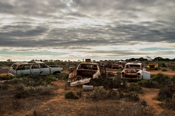 Vintage Car Graveyard Print