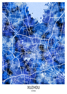 Xuzhou China City Map