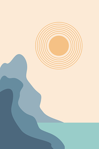 Modern natural abstract landscape. a