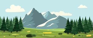 Cartoon nature landscape
