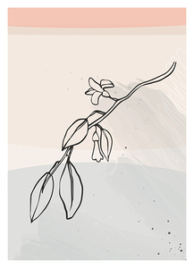 Abstract leaves line art. c