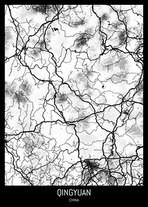 Qingyuan China City Street Map