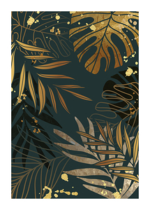 Botanical exotic jungle plants. a