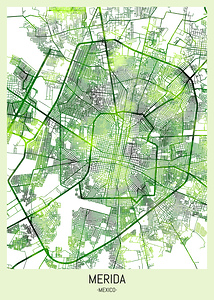 Merida Mexico City Map