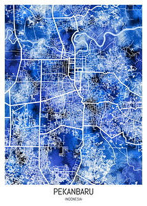 Pekanbaru Indonesia City Map