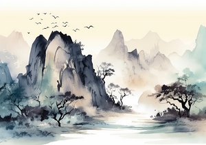 Chinese Mountain Landscape
