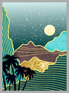 Mountain painting a