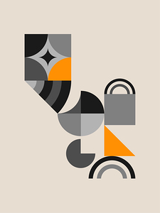 Modern geometric pattern . a