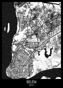 Belem Brazil City Street Map
