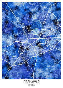 Peshawar Pakistan City Map