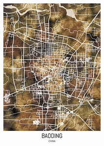 Baoding China City Road Map
