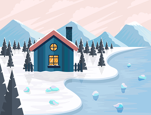 Beautiful snowy scenery
