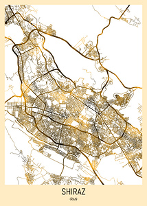 Shiraz Iran City Map