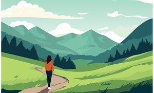 People enjoying landscape f