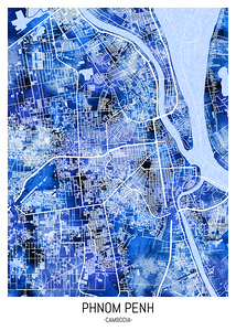 Phnom Penh Cambodia City Map