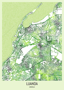 Luanda Angola City Map