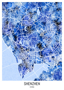 Shenzhen China City Map