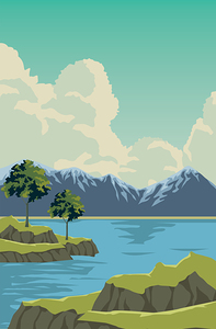 Beautiful mountains landscape 
