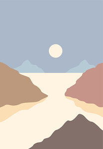 Modern flat design mountain. a