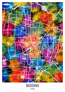 Baoding China City Map