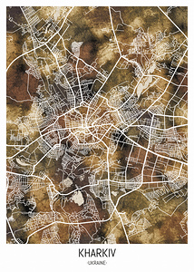 Kharkiv Ukraine City Road Map