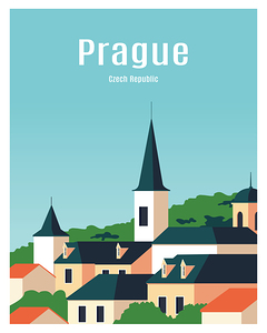 Prague city landscape