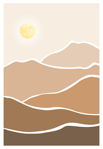Abstract mountain painting a