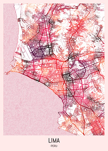 Lima City Downtown Street Map