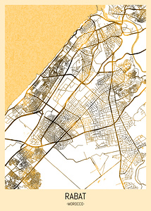 Rabat Morocco City Map
