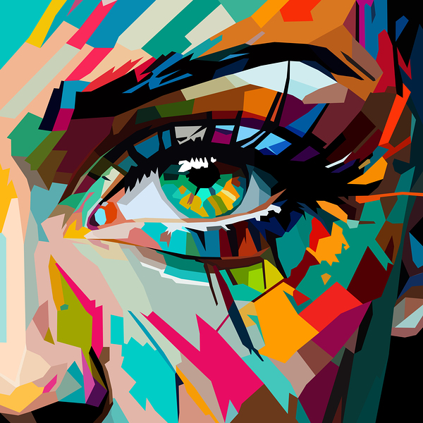 Eyes Pop art  by Point Art