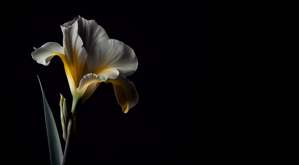 Dark Canna Flower  by Point Art