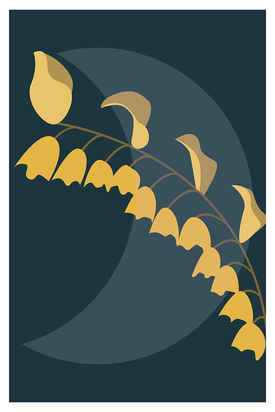 Botanical golden leaf a by Point Art