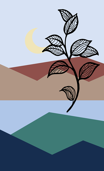 Abstract mountain background a Print