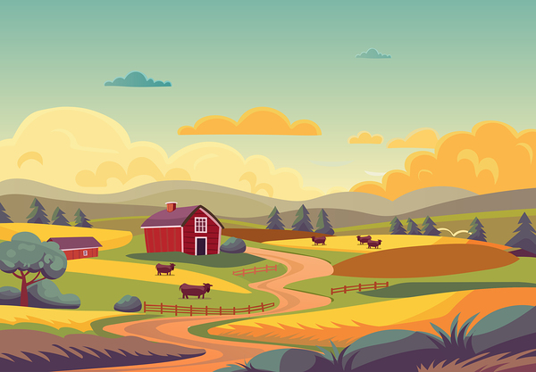 Rural landscape Print