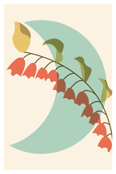 Abstract Botanical Shape c by Point Art