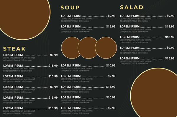 Restaurant Brochure. b by Point Art