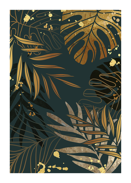 Botanical exotic jungle plants. a by Point Art