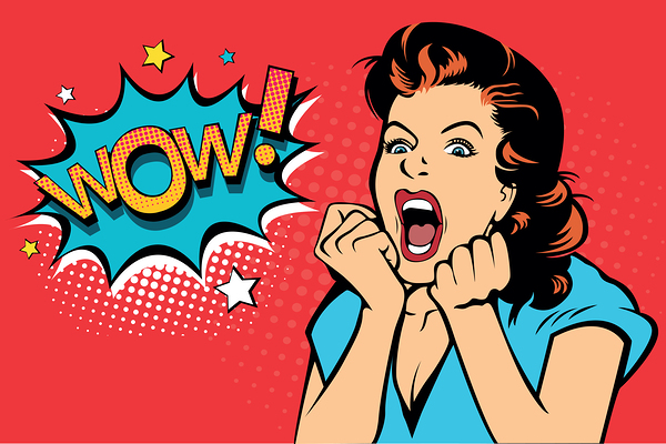 Surprised woman   by Point Art