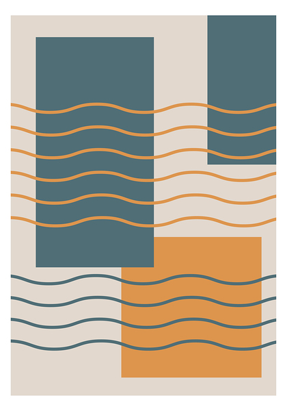 Sun and moon design background d Print