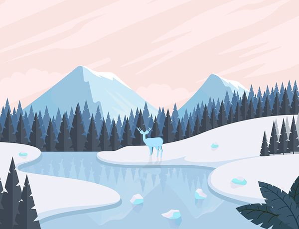 Snowy nature Print