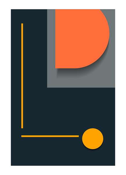 Modern geometric shapes  .c by Point Art