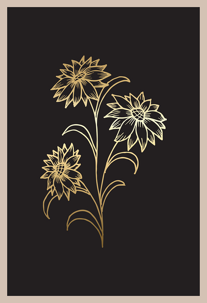 Gold Plant design b by Point Art