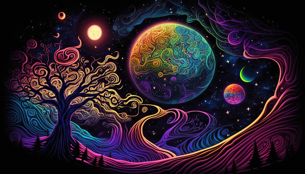 Alien planet landscape  Print