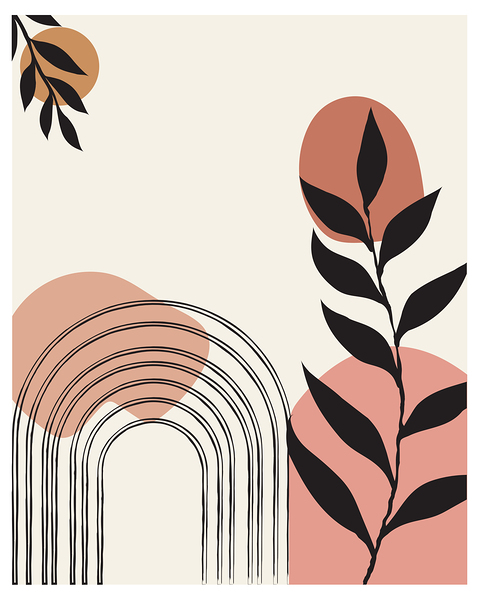 Foliage abstract shapes  Print