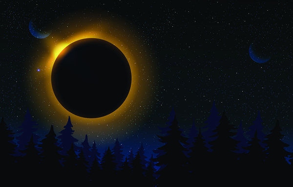  Solar Eclipse Background Print
