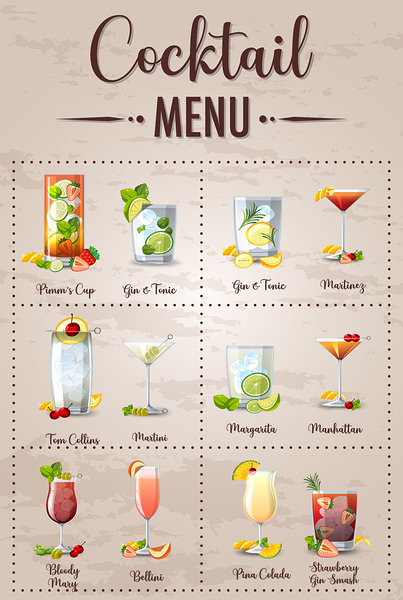 Mock tail menu. b by Point Art